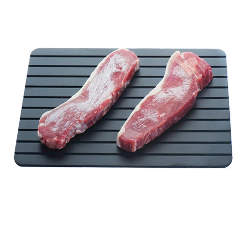 Aluminum Thawing Plate Fast Defrosting Tray Thaw Defrost Meat or Frozen Food Aluminum Thawing Plate Fast Defrosting Tray Thaw Defrost Meat or Frozen Food