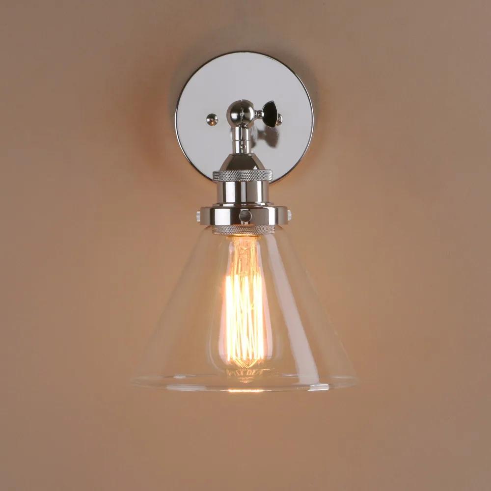 Permotriassischen Moderne metall wand lampe Antike Trichter Glas ... Permotriassischen Moderne metall wand lampe Antike Trichter Glas ...