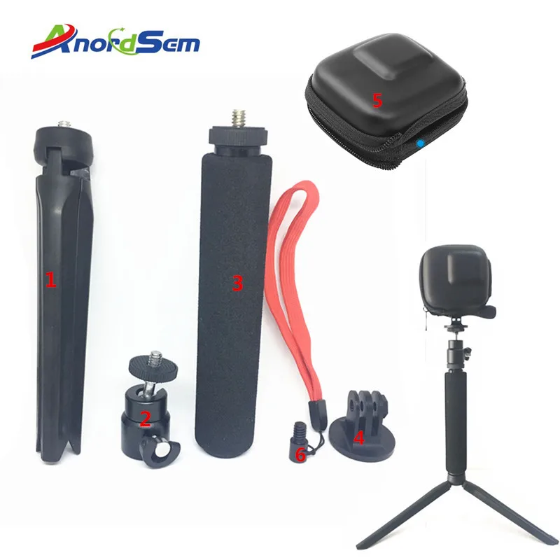 

Anordsem Accessories Set For Gopro Hero7 6 5 Aluminum Handheld Monopod Mount Tripod Adapter With Mini Bag Foe Gopro Hero4 3+