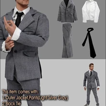 1/6 мужской серый костюм комплект одежды модель для 1" тела аксессуары