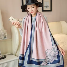 SC20 Winter 2016 font b Tartan b font Scarf Print Flowers Scarf New Designer Unisex Acrylic