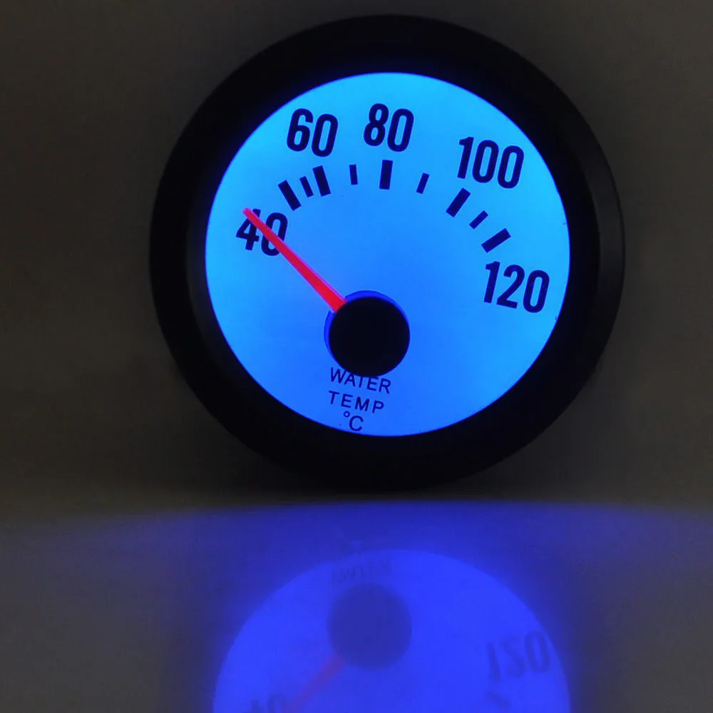 EE Поддержка " 52 мм черный корпус белый экран Автомобильная указка температура воды датчик температуры метр Часы+ держатель для стручка автозапчасти