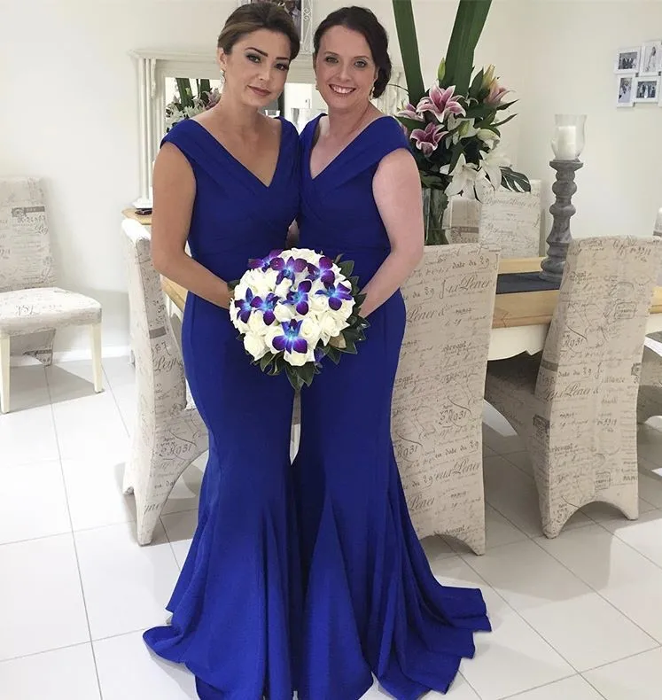 coral and blue dress