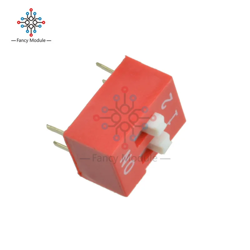 

10Pcs Slide Type Switch Module 2.54mm 2 Position Way DIP Red Pitch