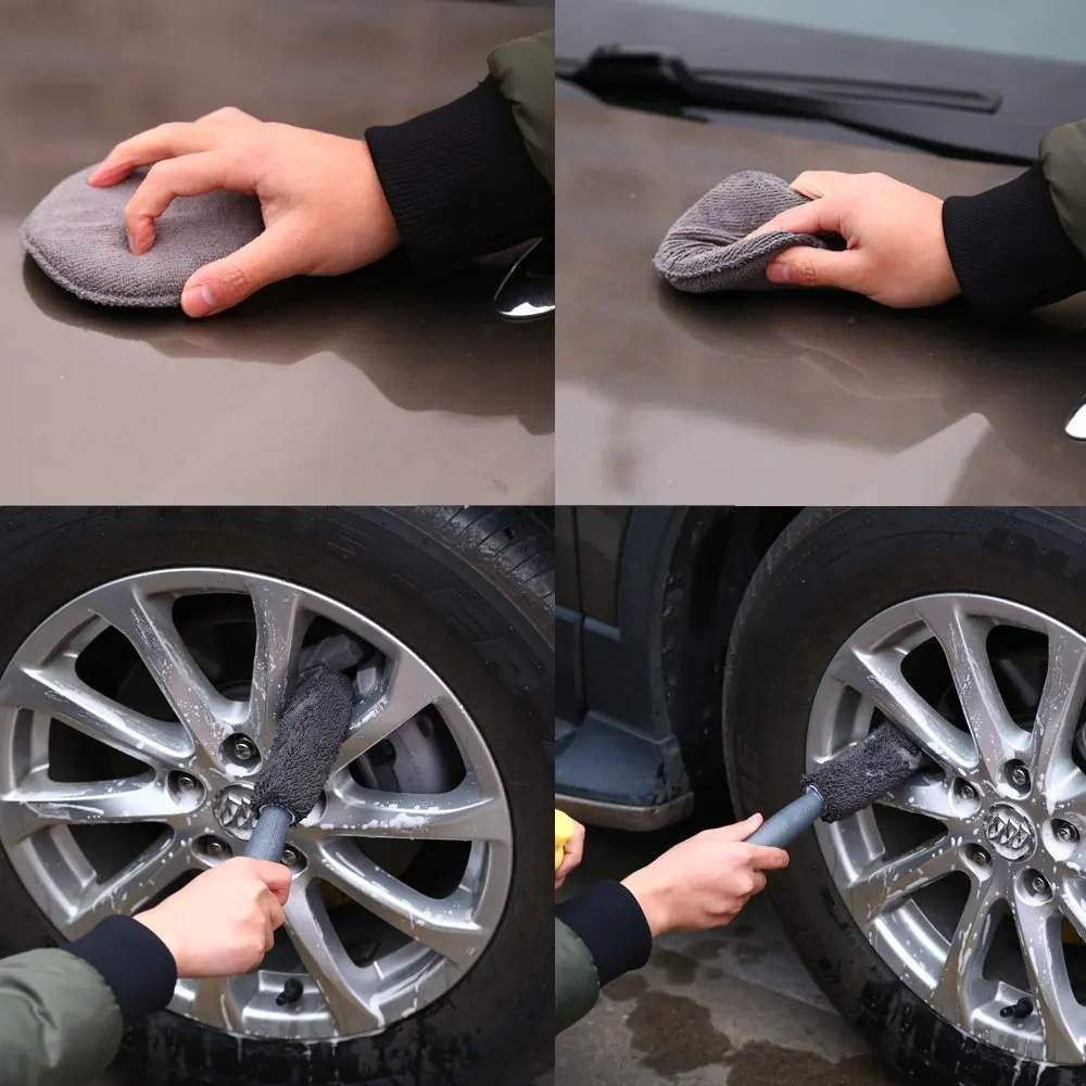 9 шт для автомойки, очистки Tool Kit Набор ультрадисперсных волокна Автомойка поставляет инструменты мойки подарок набор инструментов для уборки новинка