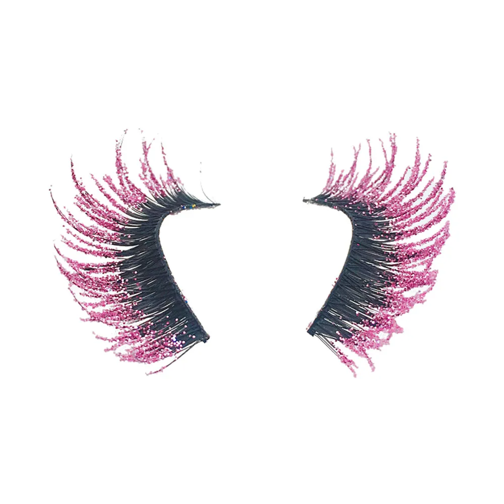 

OutTop Women's 5 Pair Golden pink Shining Luxury 3D False Lashes Beauty Fluffy Strip Eyelashes Long Natural Party Drop Ship n#