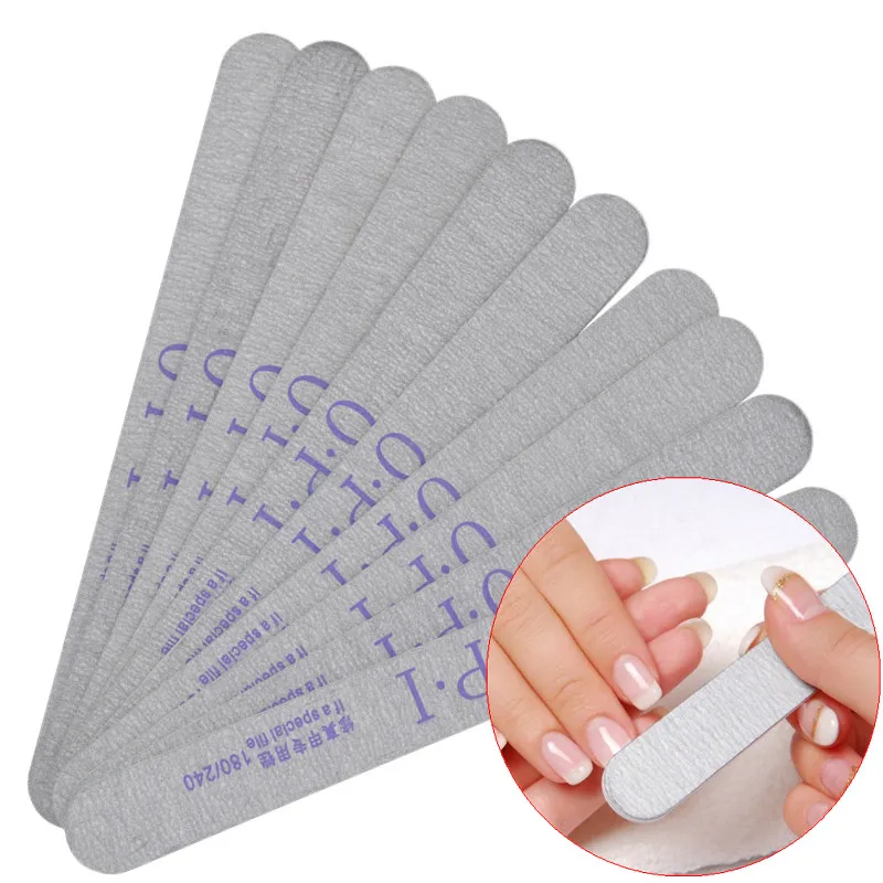 1 Piece 180/240 Double Side Nail Art Sanding Buffer Files For Salon Manicure UV Gel Tips Pedicure Tool