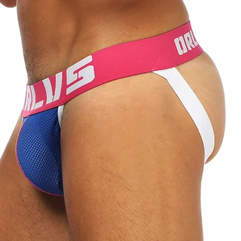

2020 New Gay Men Underwear Jockstrap Sexy Tanga Hombre Cotton Thong Men String Homme Cotton Sissy Panties Lingerie OR154