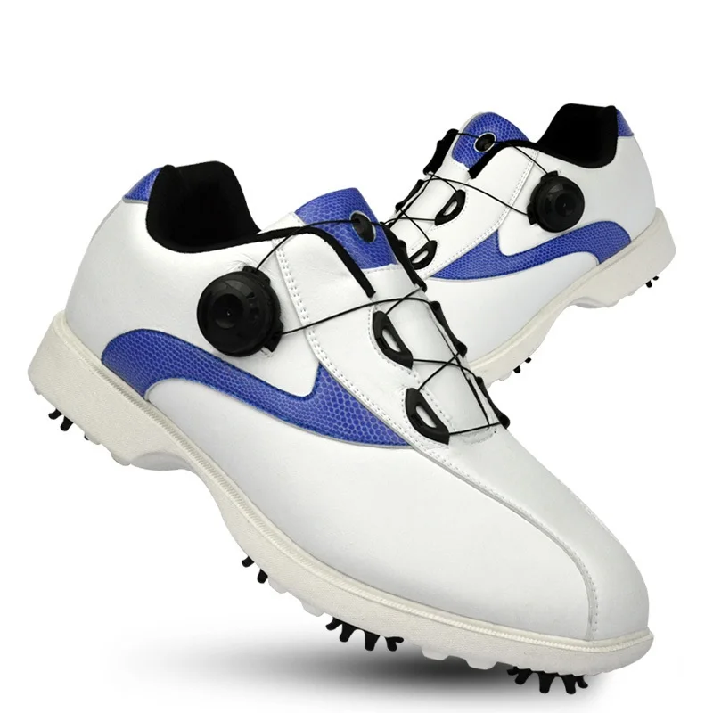 

2019 Golf Shoes Men Breathable Synthetic Sport Water-Proof Sneakers Activities Nail Automatic Revolving Spikes Footwear D0604