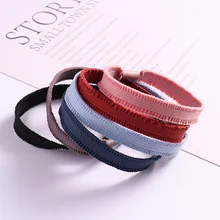 1 шт., веревка для волос для девочек, Новая Вязаная двухцветная Базовая повязка на голову, резинка для волос, простая плоская, широкая, кирпично-красная резинка для волос G0409