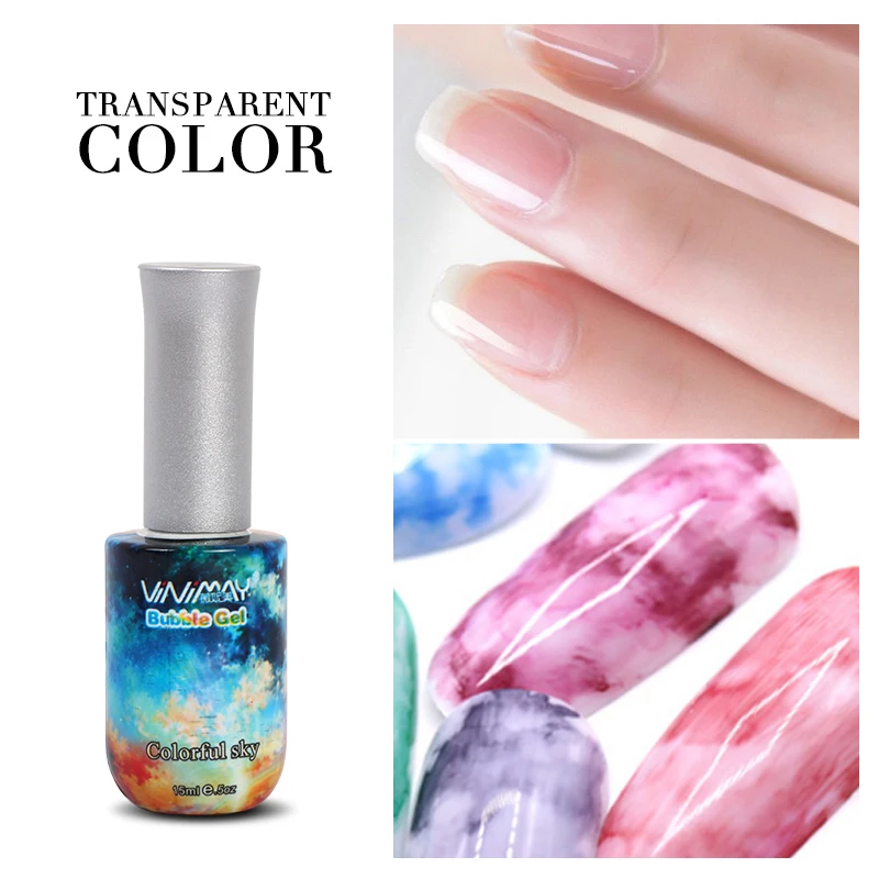 

VINIMAY Watercolor Ink Gel Nail Polish Blooming Gel Magic Smudge Bubble Liquid DIY Varnish Manicure Decoration Nail Salon Set