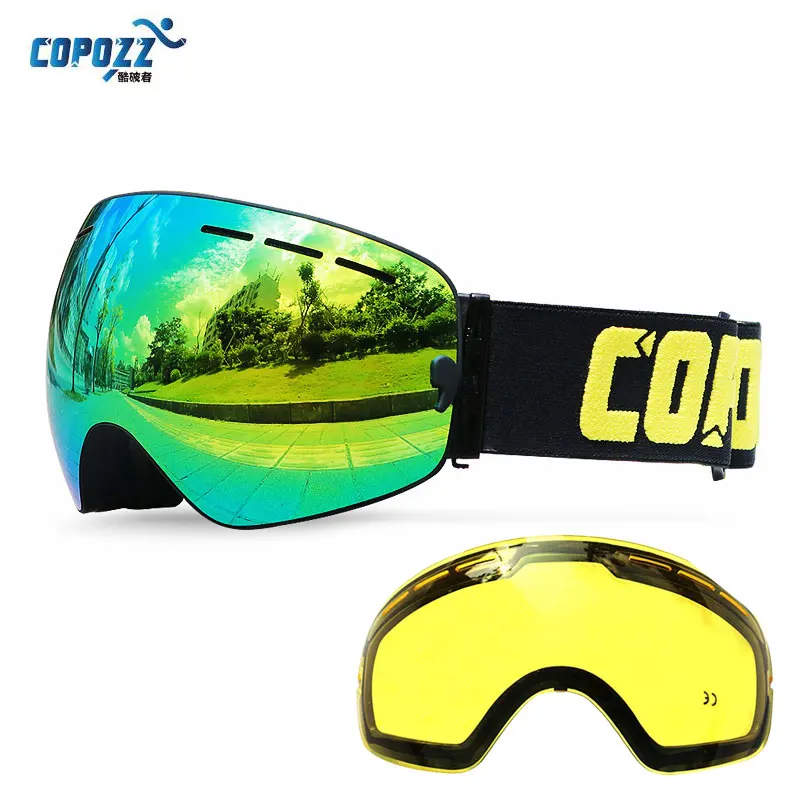 Najtaniej COPOZZ marka gogle narciarskie gogle narciarskie podwójne soczewki UV400 Anti fog snowboard dla dorosłych okulary narciarskie kobiety mężczyźni śnieg okulary