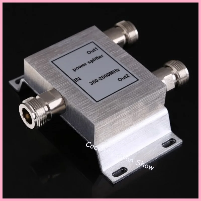 

6pcs/lot , 2-Way N Female Power Divider Splitter 380-2500MHz for GSM CDMA 3G Mobile Phone Booster Splitter Booster Divider
