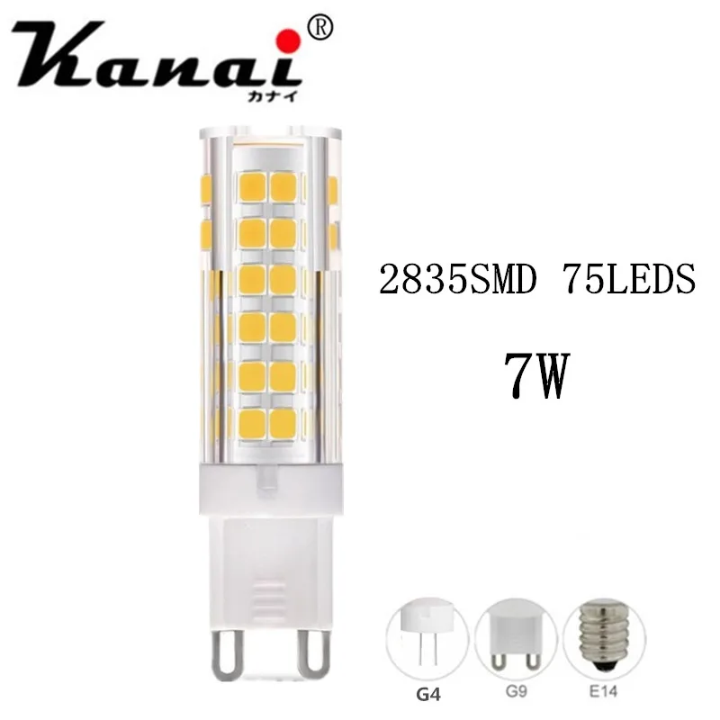 CRI>80 G9 G4 E14 2835 SMD 75Leds Corn Bulb Lamp Energy Saving 220V
