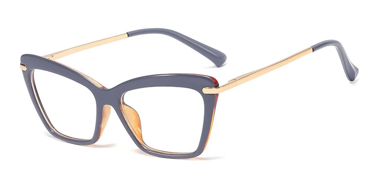 45932 кошачий глаз ретро очки оправа для мужчин и женщин Оптические модные компьютерные очки - Цвет оправы: C6 gray blue