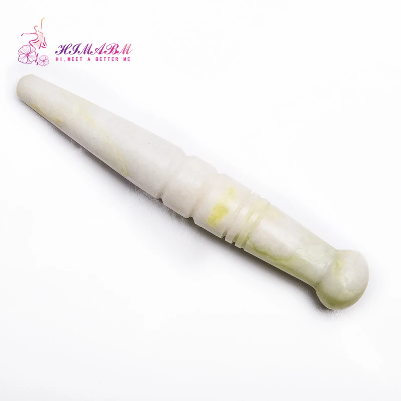 HIMABM 1 Pcs 100 natural jade massage stick beauty massage wand for