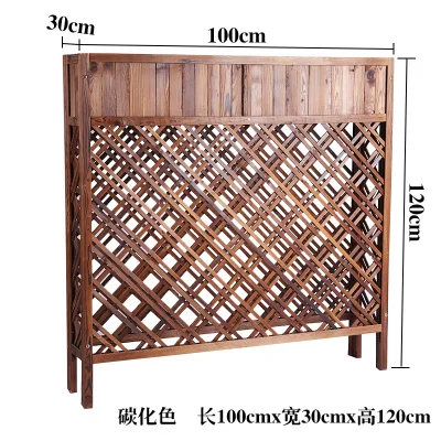 Луи Мода отламывать стенд цветок корыто Ресторан твердый забор экран сетки Открытый карбонизированная деревянная коробка - Цвет: thickening