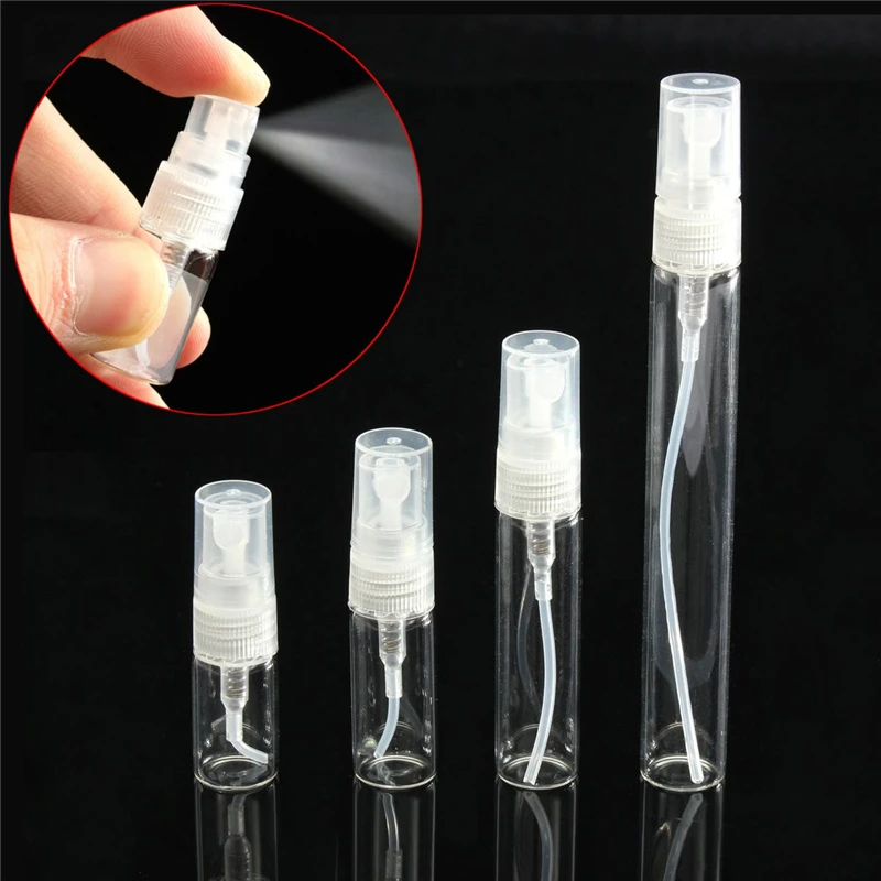 

Arshen 5pcs Mini Refillable Portable Sample Perfume Bottle Glass Travel Empty Spray Atomizer Bottles Cosmetic Packaging Containe