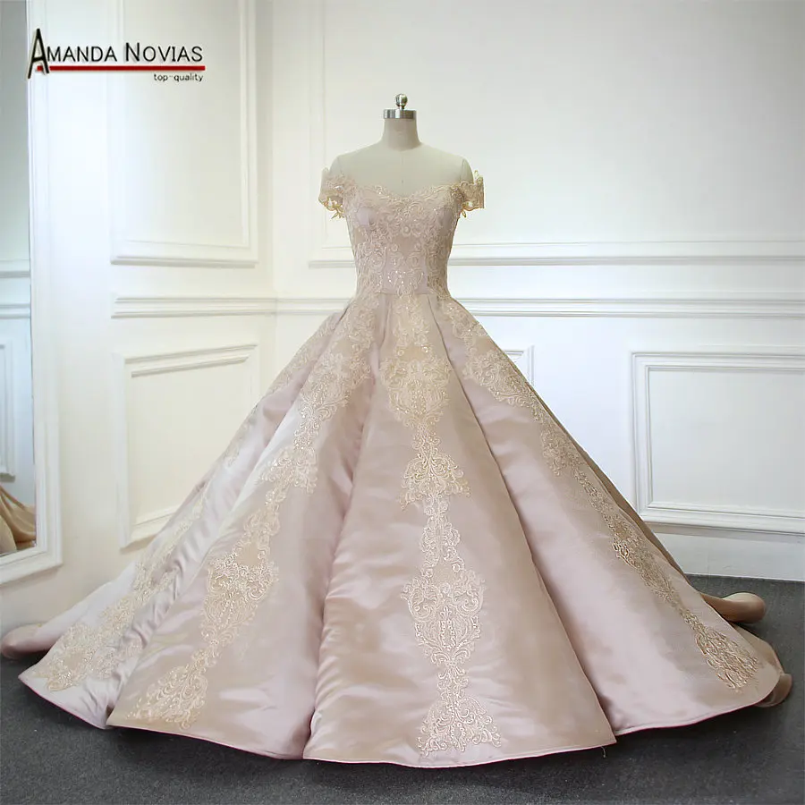 

New Design Pleated Satin Wedding Dress 2019 New Model
