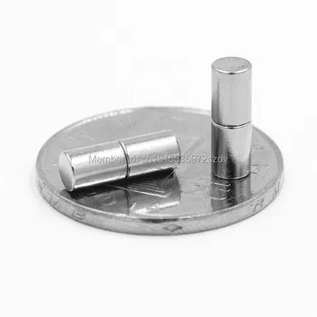 

1000pcs Strong Round Dia 4mm x 6mm N35 Rare Earth Neodymium Magnet Art Craft Fridge 4x6mm