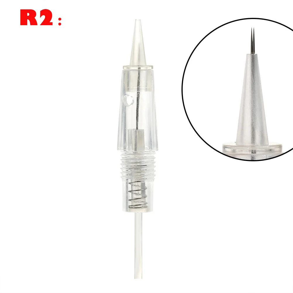 10 шт. R1/R1 тупой/R2/R3/R5/R7 одноразовый винтовой картридж игл для татуажа ручка