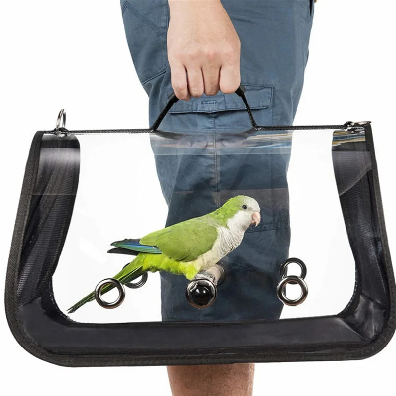 

HOTLightweight Bird Carrier Bird Travel Cage Breathable Transparent Space Capsule Travel Handbag Pet Supplies Portable Bird Nest