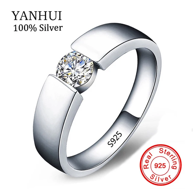 Send Silver Certificate 100 Original Solid Ring Men Jewelry Send Silver Certificate 100 Original Solid Ring Men Jewelry Sona Cz Diamant Brand