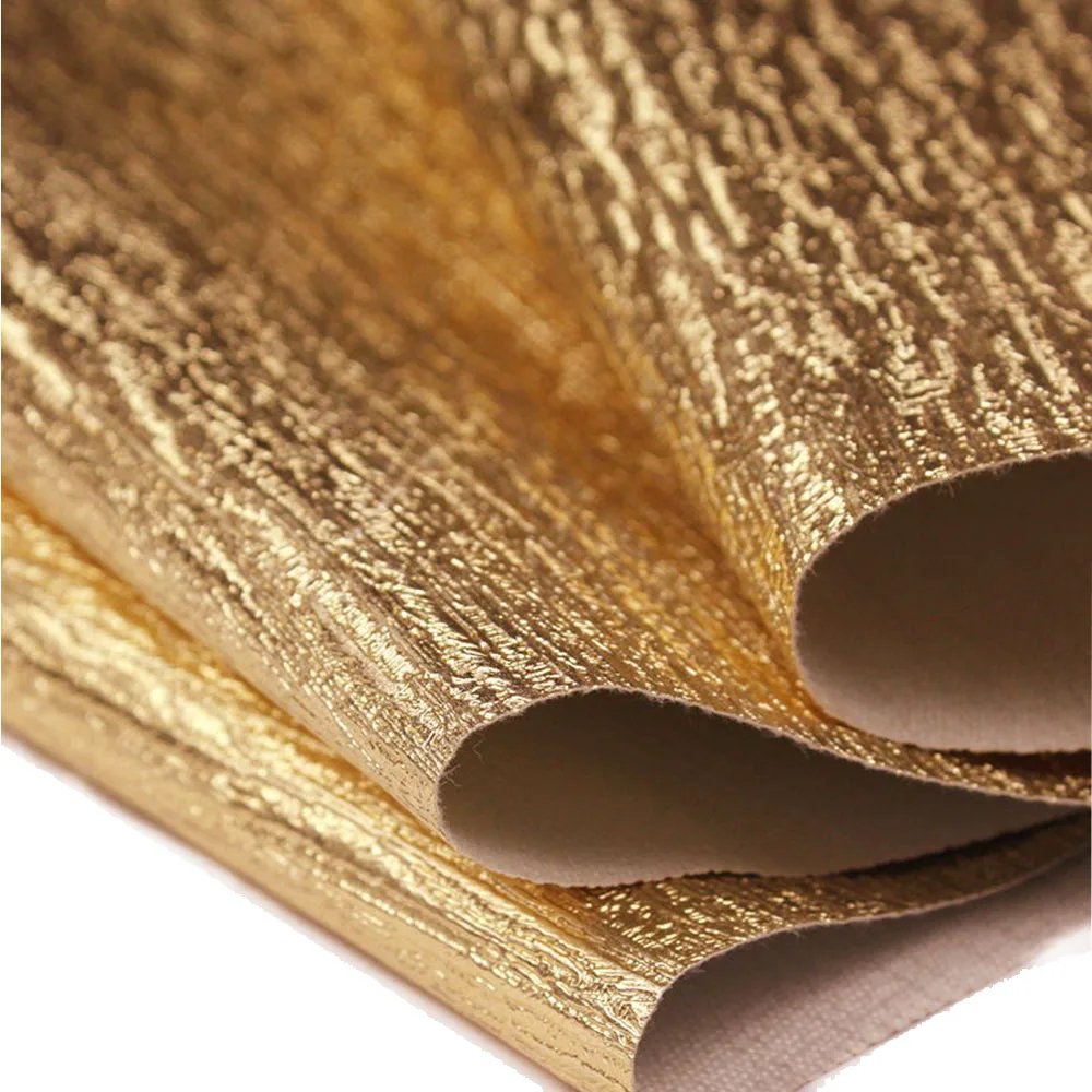 

Lychee Life A4 Gold Color Faux Leather Fabric Fine Synthetic Leather DIY Handmade Home Garment Sewing Clothes Accessories