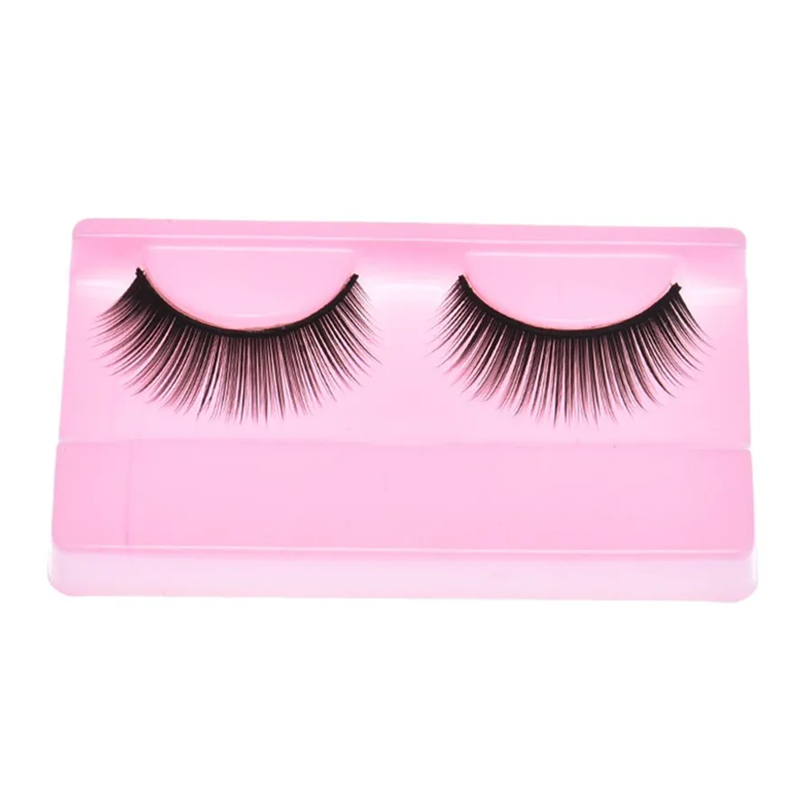 

OutTop best seller Natural Beauty Dense A Pair False Eyelashes Makeup Handmade Thick Fake False Eye Lashes Cosmetic # G4 1.5 10