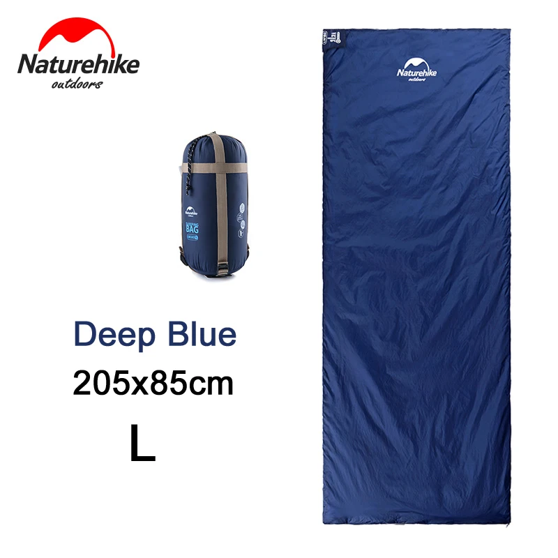 Мини-сверхлегкий спальный мешок для кемпинга, Путешествий, Походов, походов, Походов, Кемпинга, портативного хлопкового спального мешка - Цвет: Deep Blue L