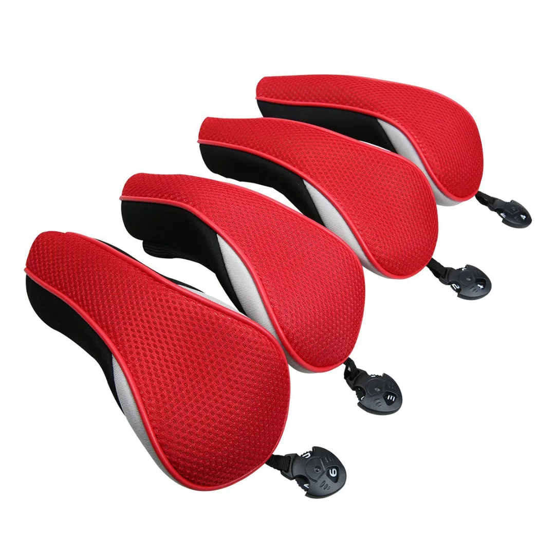 4Pcs Golf Club Head Covers Neoprene Putter Headcover Protect Set Head Protector Golf Club Accessories 7 Colors