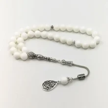 Новое поступление в апреле белая раковина Tasbih 5A белая раковина подарок браслеты для женщин 33 66 99 бусины tespih Ислам Четки