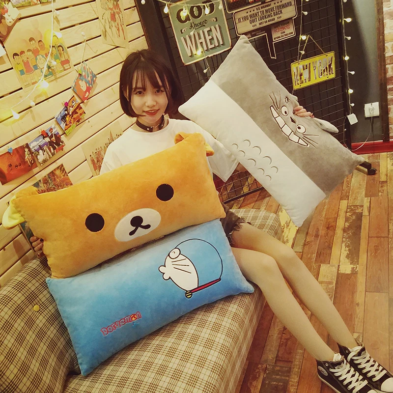 

kawaii rilakkuma plush toy totoro pillow cushion birthday gift for girlfriend cute plushies ghibli 30*58cm
