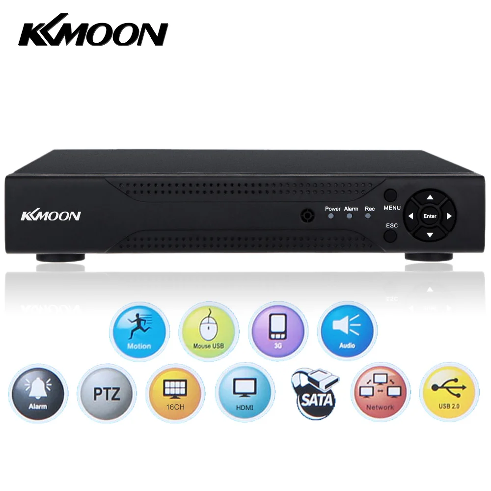 KKmoon 720P AHD DVR 16CH HD CCTV DVR видео рекордер P2P телефон дистанционного просмотра для дома или магазина безопасности видео наблюдения AHD