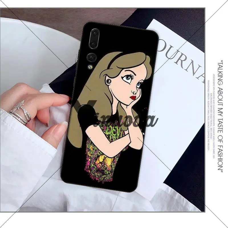 Yinuoda Татуированная принцесса Алиса Ариэль Жасмин DIY защитный чехол для Huawei Mate10 Lite