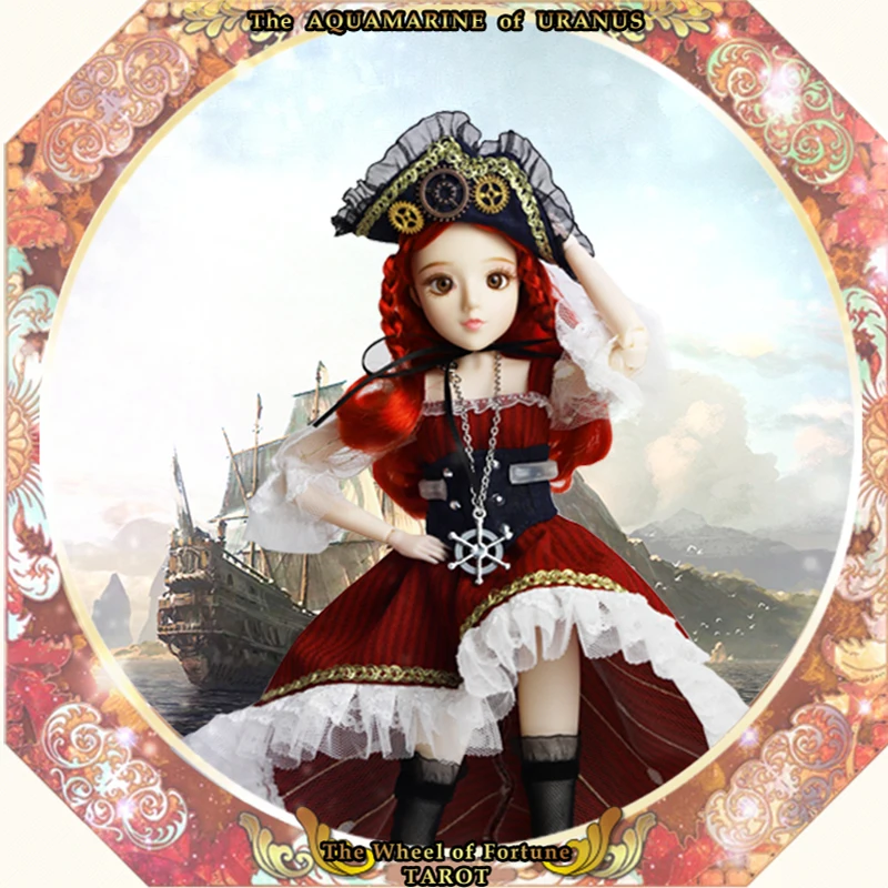 Кукла с шарнирным телом MM Girl 1/6 BJD Tarot Series 30 см колесиком удачи красными