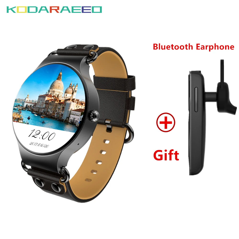 

Smart Watch KW98 3G Smartwatch Phone Android 5.1 1.39 inch MTK6580 Quad Core 1.0GHz 8GB ROM GPS Heart Rate Pedometer Smart Watch