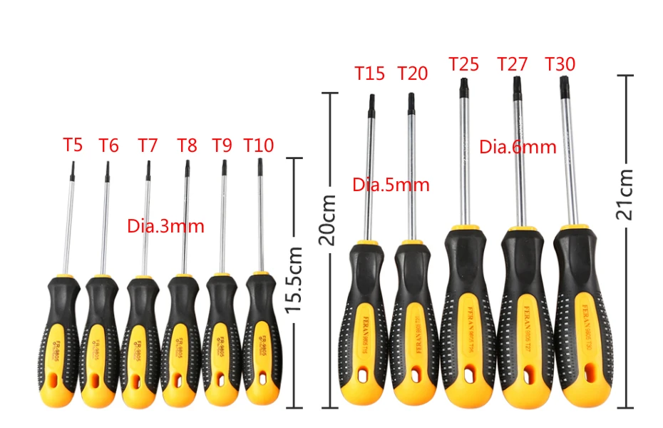 11 шт. Набор отверток CR-V Torx с отверстием Магнитный T5-T30 отвертка набор для ремонта телефона набор ручных инструментов