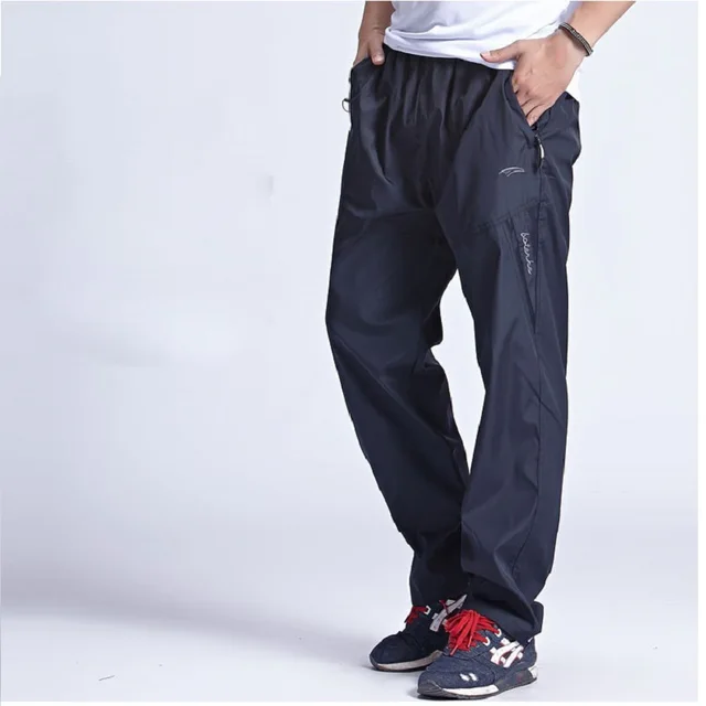 Grandwish 2018 New Quickly Dry Breathable Exercise Pants Men Elastic Waist Men Active Pants Outside Trousers Plus Size 3XL,PA095