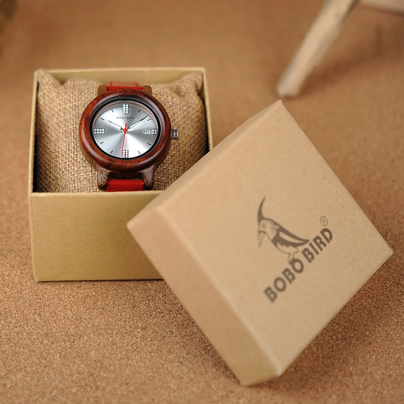 BOBO BIRD Women Watches Relogio Feminino Rhinestone Ladies Quartz Watch with Date Display a Great Gift for Girlfriend W-aP29