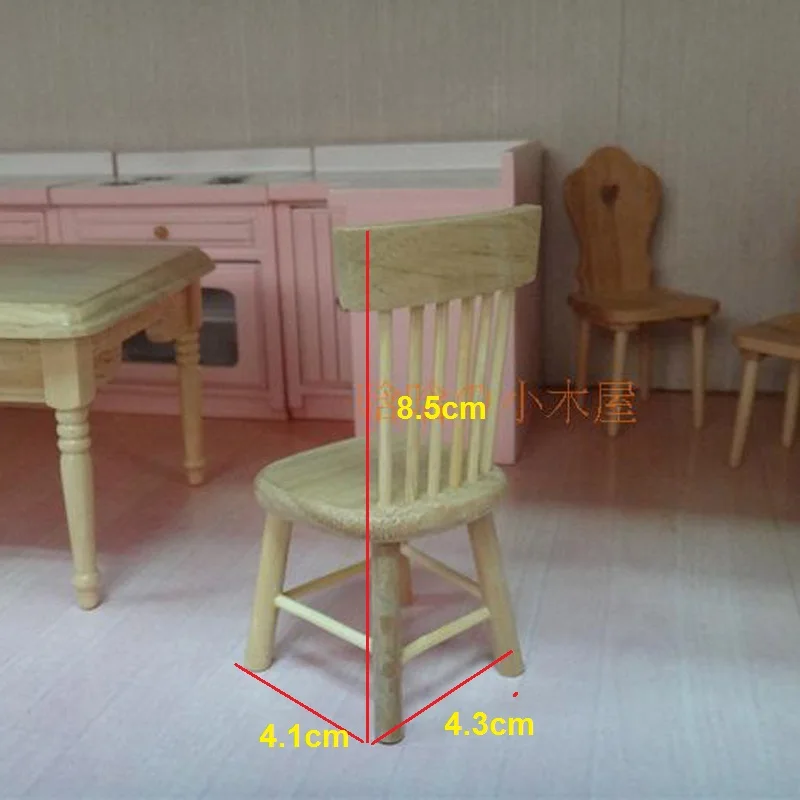 Side Chair dollhouse miniature wood furniture 1/12 scale kids Toys & Hobbies Side Chair dollhouse miniature wood furniture 1/12 scale kids Toys & Hobbies