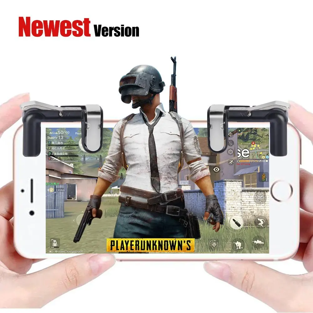Goede Draagbare Game Trigger Fire Knop Smartphone Mobiele Joystick Game L1 + R1 Shooter Controller PUBG Survival Regel Arbor Output