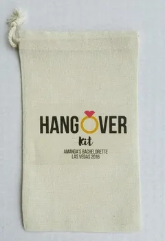 

custom text Bachelorette Hangover bridal shower recovery Survival Kit wedding favor gift bags party Candy pouches