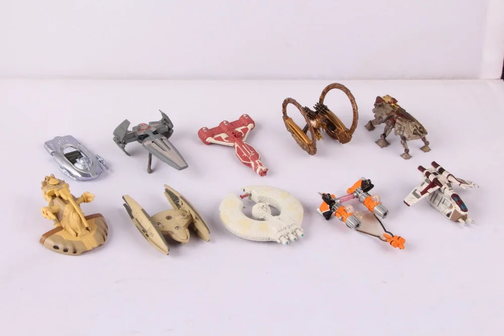

10pcs Star Wars Republic Gunship Titanium Sith Infiltrator vehicle and ships Collection figure