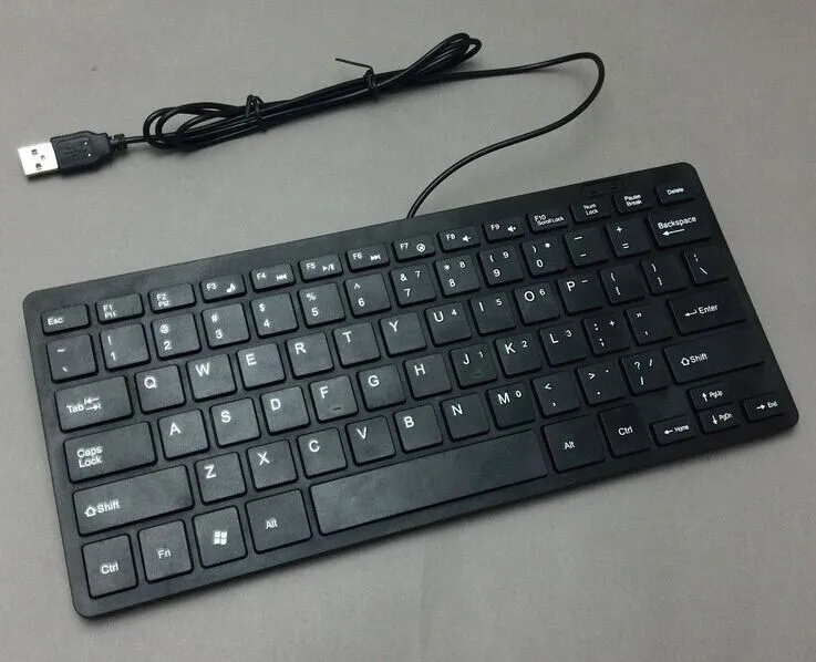 Ультра тонкая портативная мини-клавиатура с 78 клавишами, проводная USB, мини-клавиатура для ПК, компьютера, ноутбука, iMac, Macbook, Windows XP/7/8