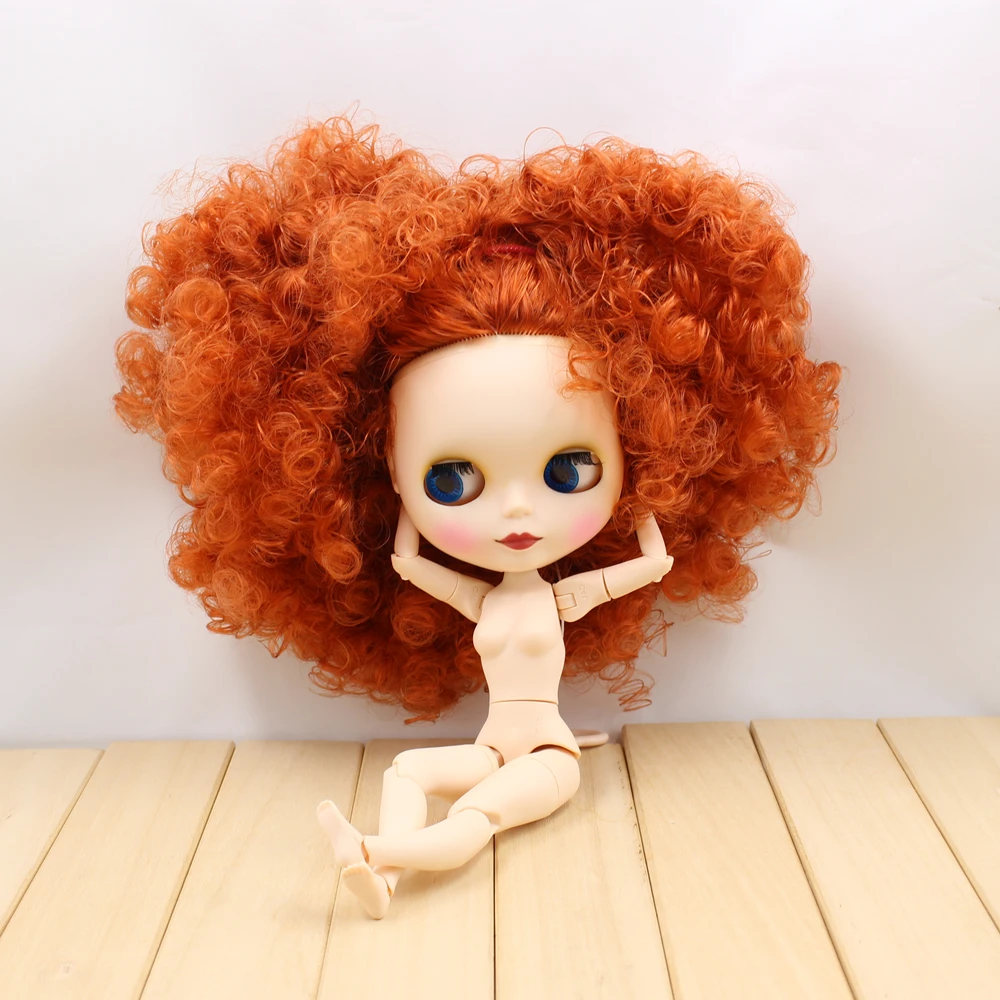 Заводская кукла Blyth Обнаженная 330BL2231/2237 красно-коричневые вьющиеся волосы цвета