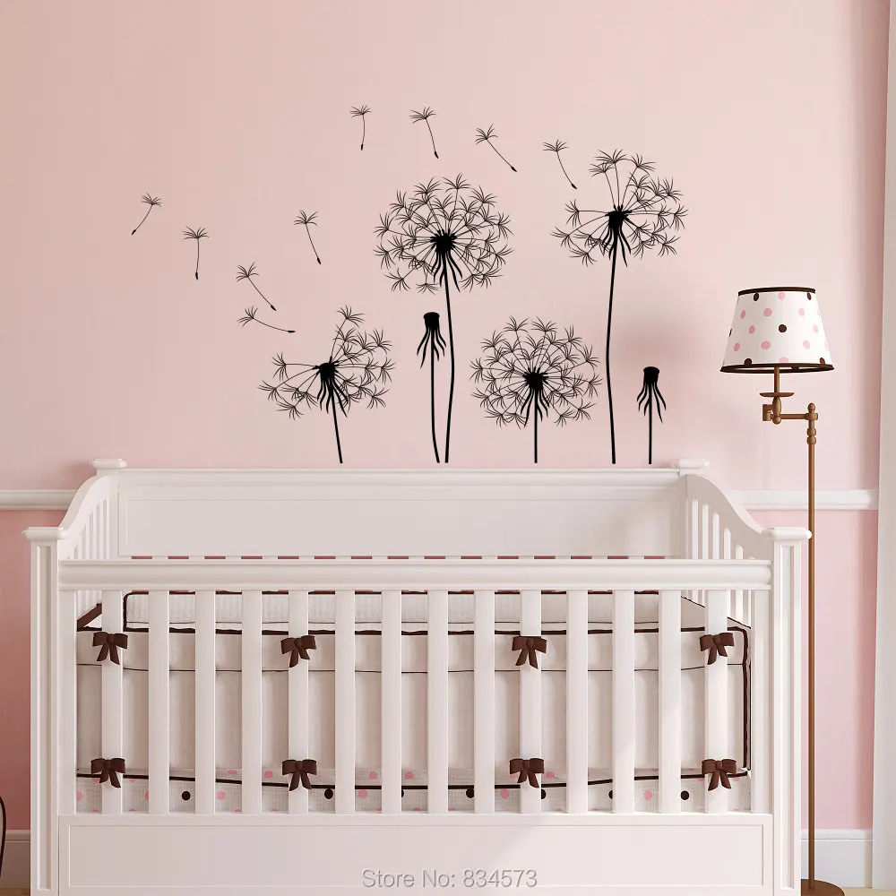 Dandelion Seeds Dandelion Flower Wall Art Stickers Wall Decal Home DIY