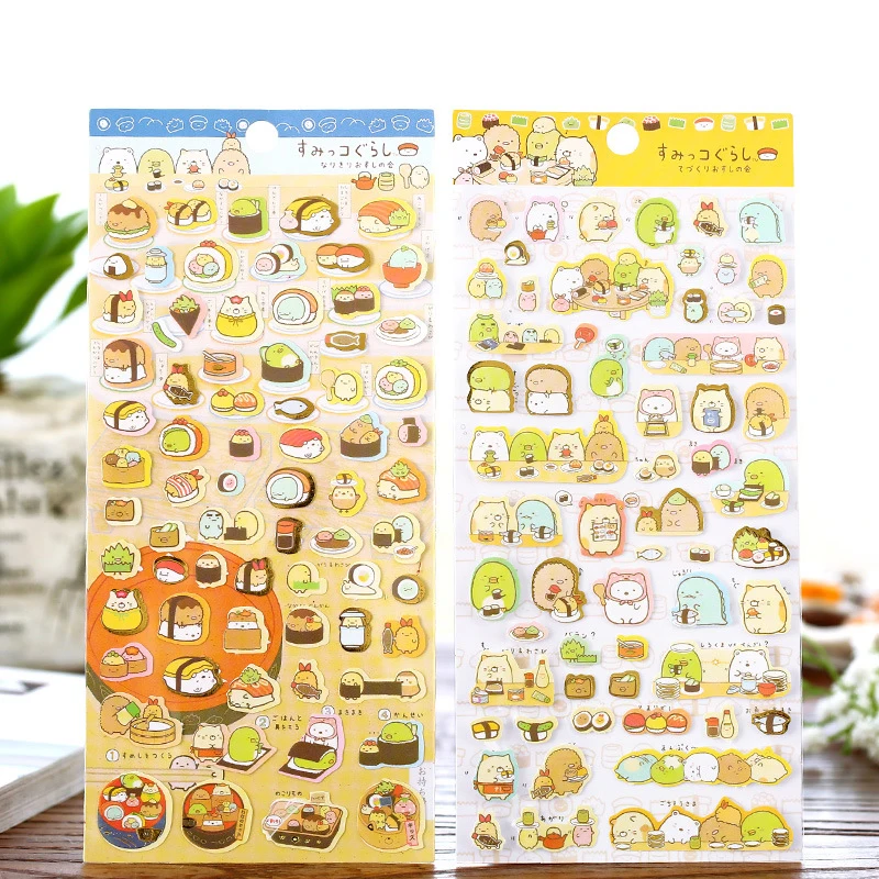 

New 1pcs Kawaii Scrapbooking Corner Creature Ver 3 Planner Stickers/decoration Label/cartoon Korea Stationery/san-x Memo Pads