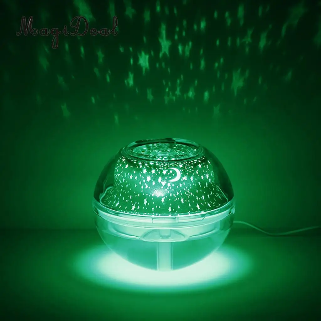 500ml Crystal Night Light Projection Air Humidifier Aromatherapy Essential Oil Diffuser for Spa Yoga