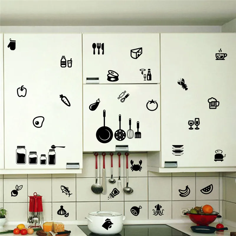 Kitchen Decoration Tools Wall Sticker Decals Home Kitchen Decoration Tools Wall Sticker Decals Home Removable Decal Stickers Vinyl Quote Art Decor In From Garden